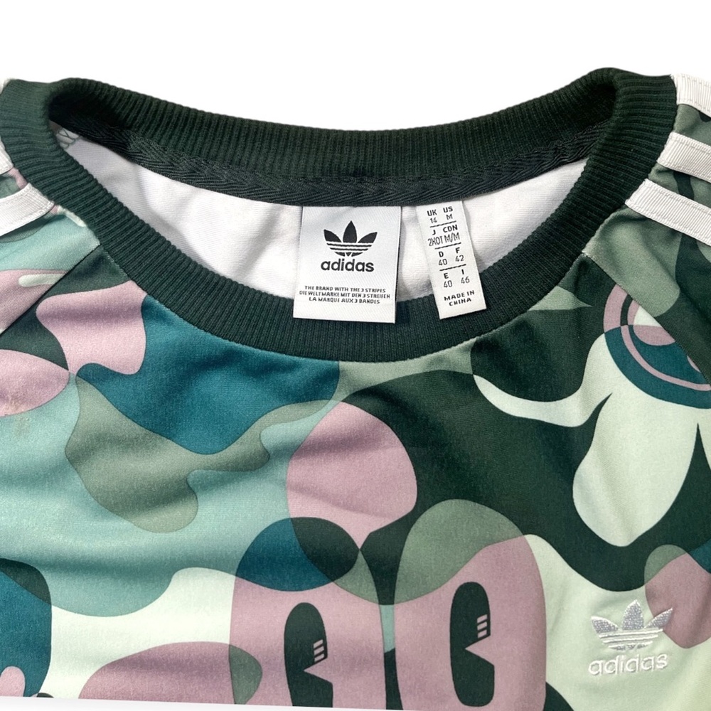 Adidas Originals X Hattie Stewart Trefoil 3 Stripes Camo Doodle Dress Size Med - Picture 11 of 15